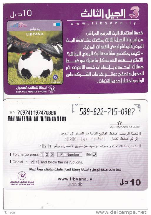 Libya, Prepaid C, Football. - Libië