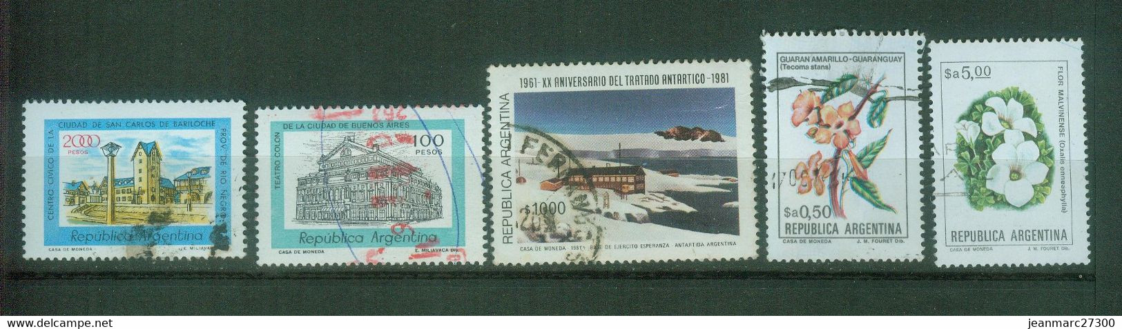 Amérique - Argentine YT N° 1221 1244 1246 1356 1360  Oblitérés - Used Stamps