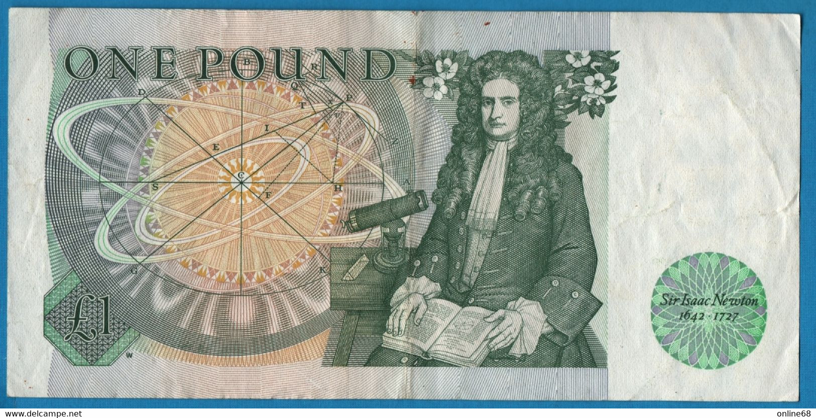 GREAT BRITAIN 1 POUND ND (1978-1984) # AZ51 199911 P# 377b Sir Isaac Newton - 1 Pound