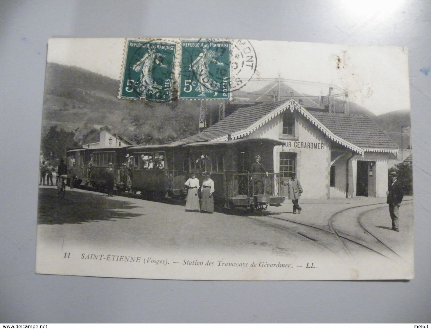 A500 . CPA. 88. SAINT-ETIENNE (Vosges).Station Des Tramways De Gerardmer.. Beau Plan Animé. écrite & Voyagée 1910 - Saint Etienne De Remiremont