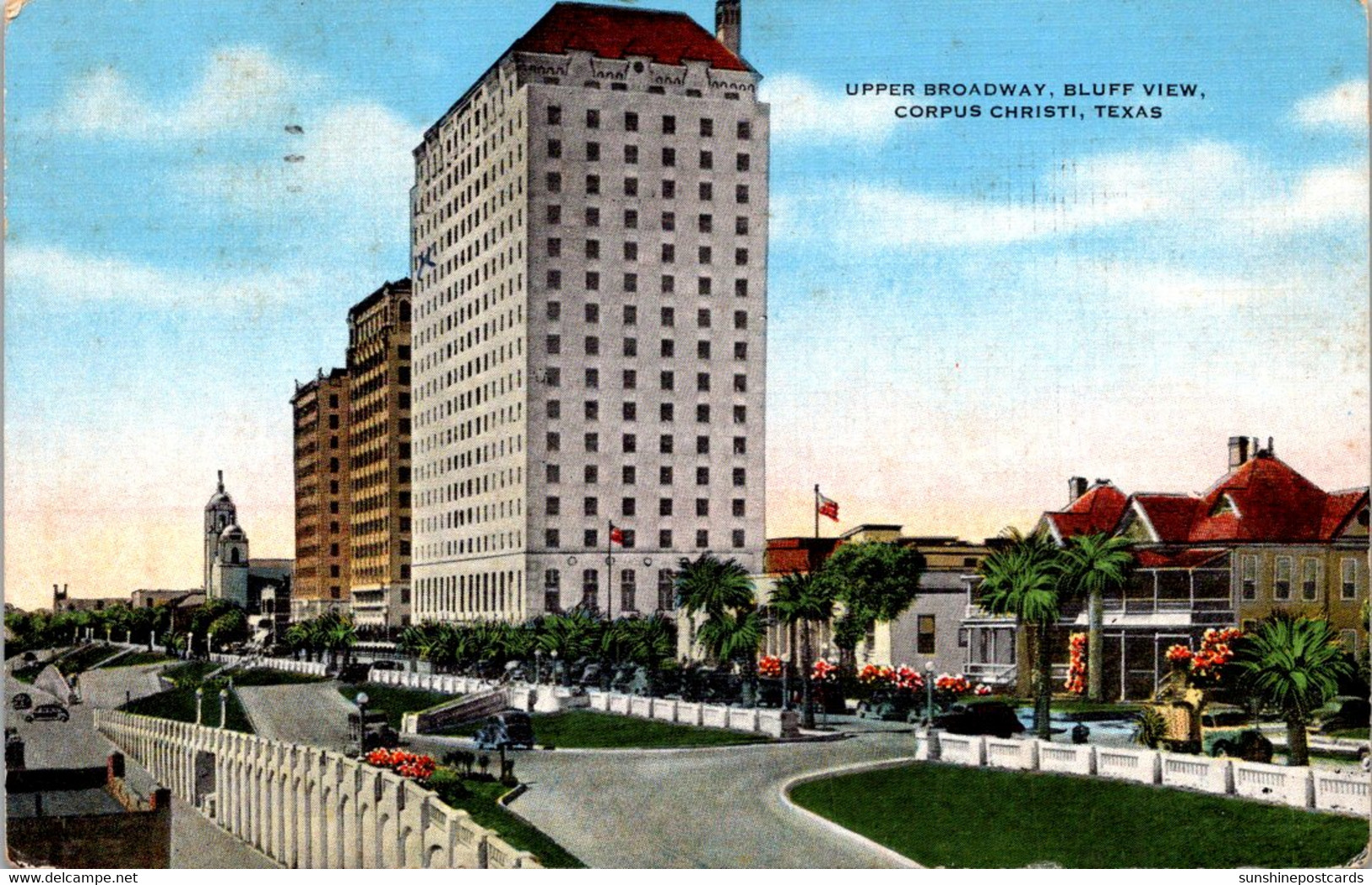 Texas Corpus Christi Upper Broadway Bluff View 1950 - Corpus Christi