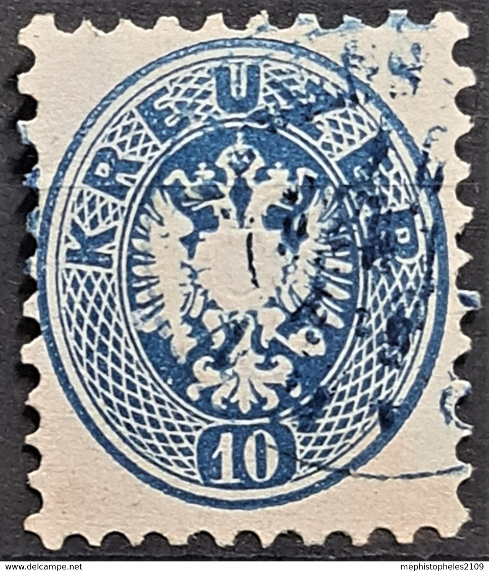 AUSTRIA 1863/64 - BLUE Cancel - ANK 33 - 10kr - Gebraucht