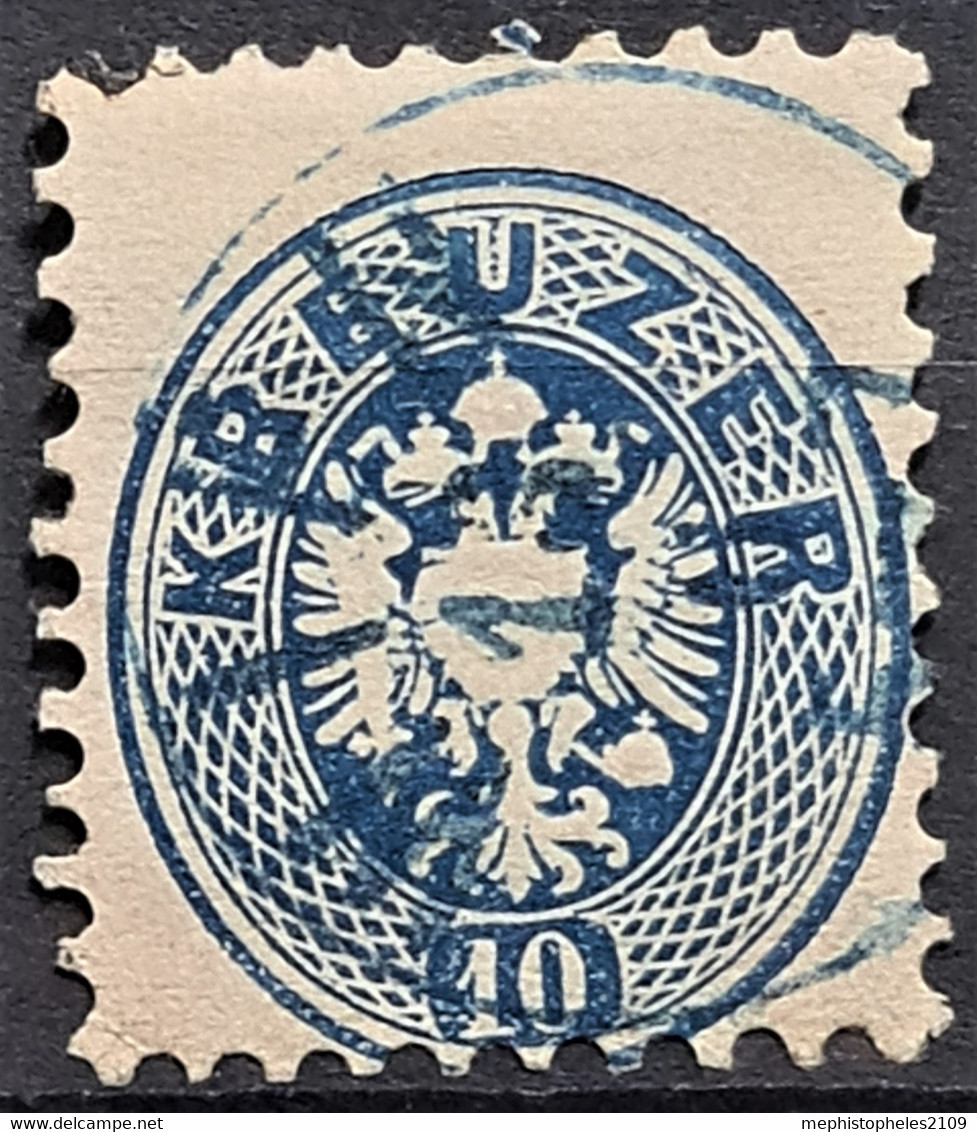 AUSTRIA 1863/64 - BLUE Cancel - ANK 33 - 10kr - Gebraucht