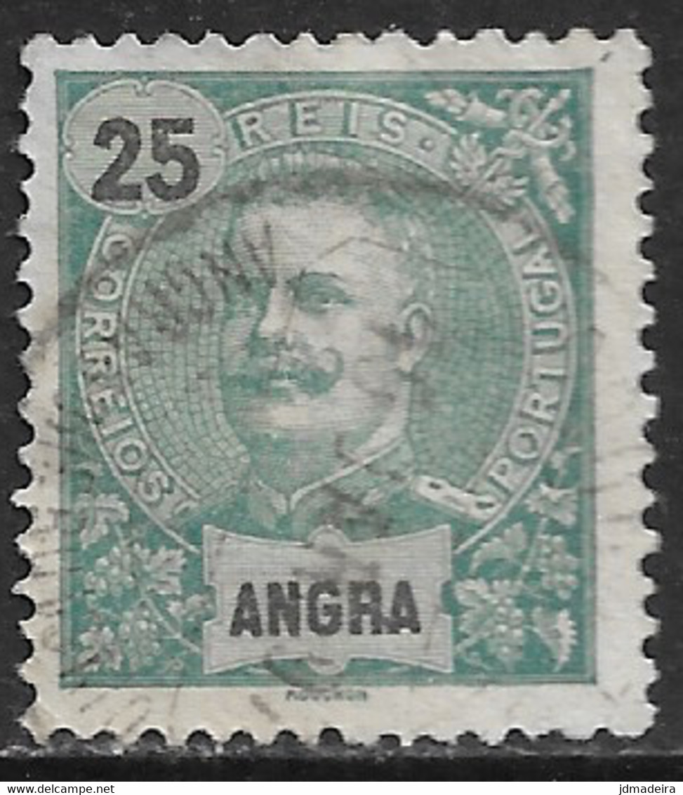 Angra – 1897 King Carlos 25 Réis Used Stamp - Angra
