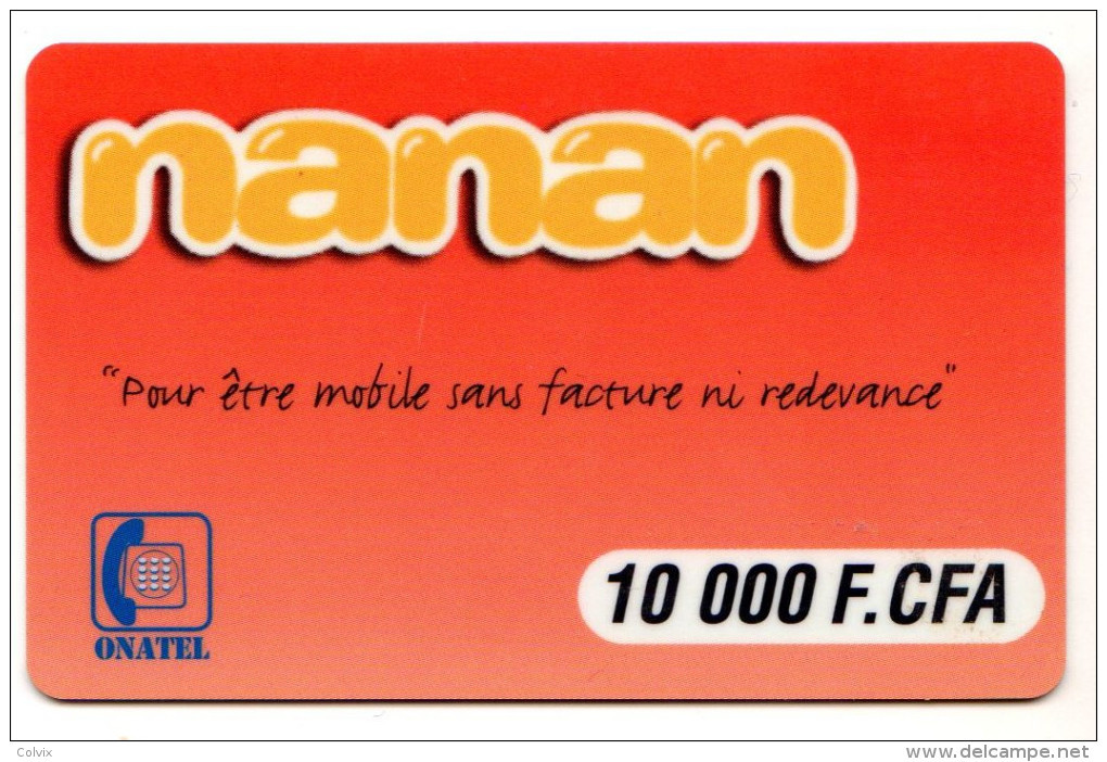 BURKINA FASO Prepayé ONATEL NANAN 10 000 FCFA - Burkina Faso