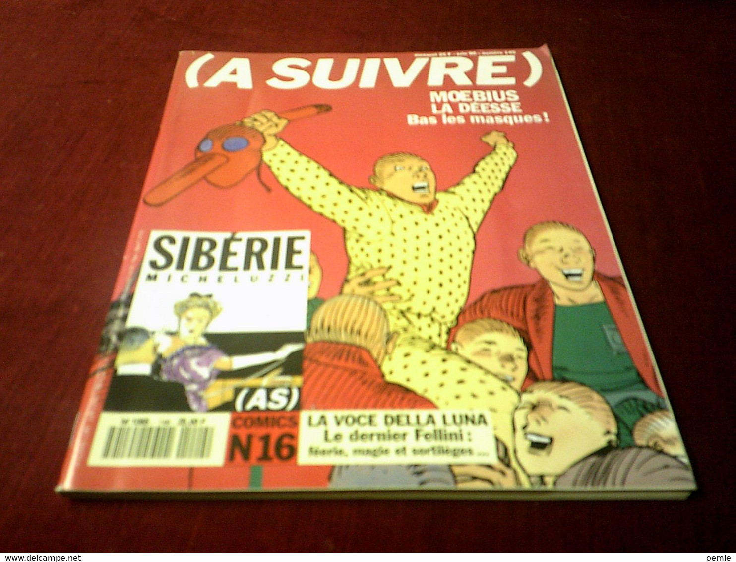 A SUIVRE  N° 149  MOEBIUS  LA DEESSE  BAS LES MASQUES  / LA VOCE DE LA LUNA   LE DERNIER FELLINI - A Suivre