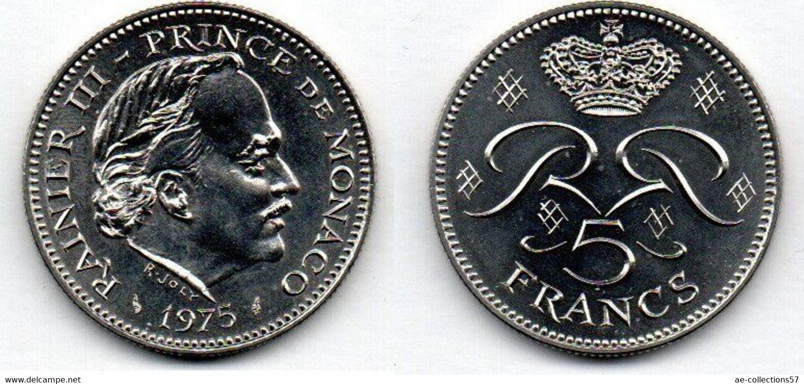 Monaco 5 Francs 1975 SPL - 1960-2001 Nouveaux Francs