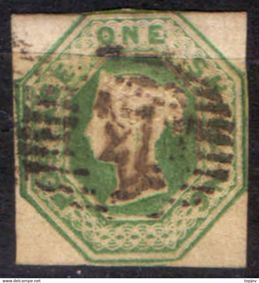 GB - VICTORIA - 1847 - SG 55 - GREEN - Good Marg.  - Used - Oblitérés