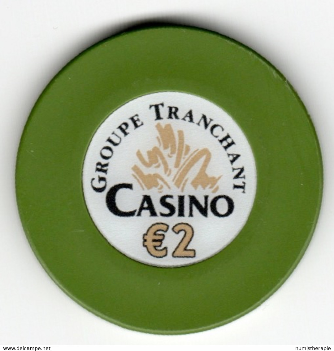 Jeton Chip BG : Casino Tranchant Bagnères De Bigorre €2 - Casino