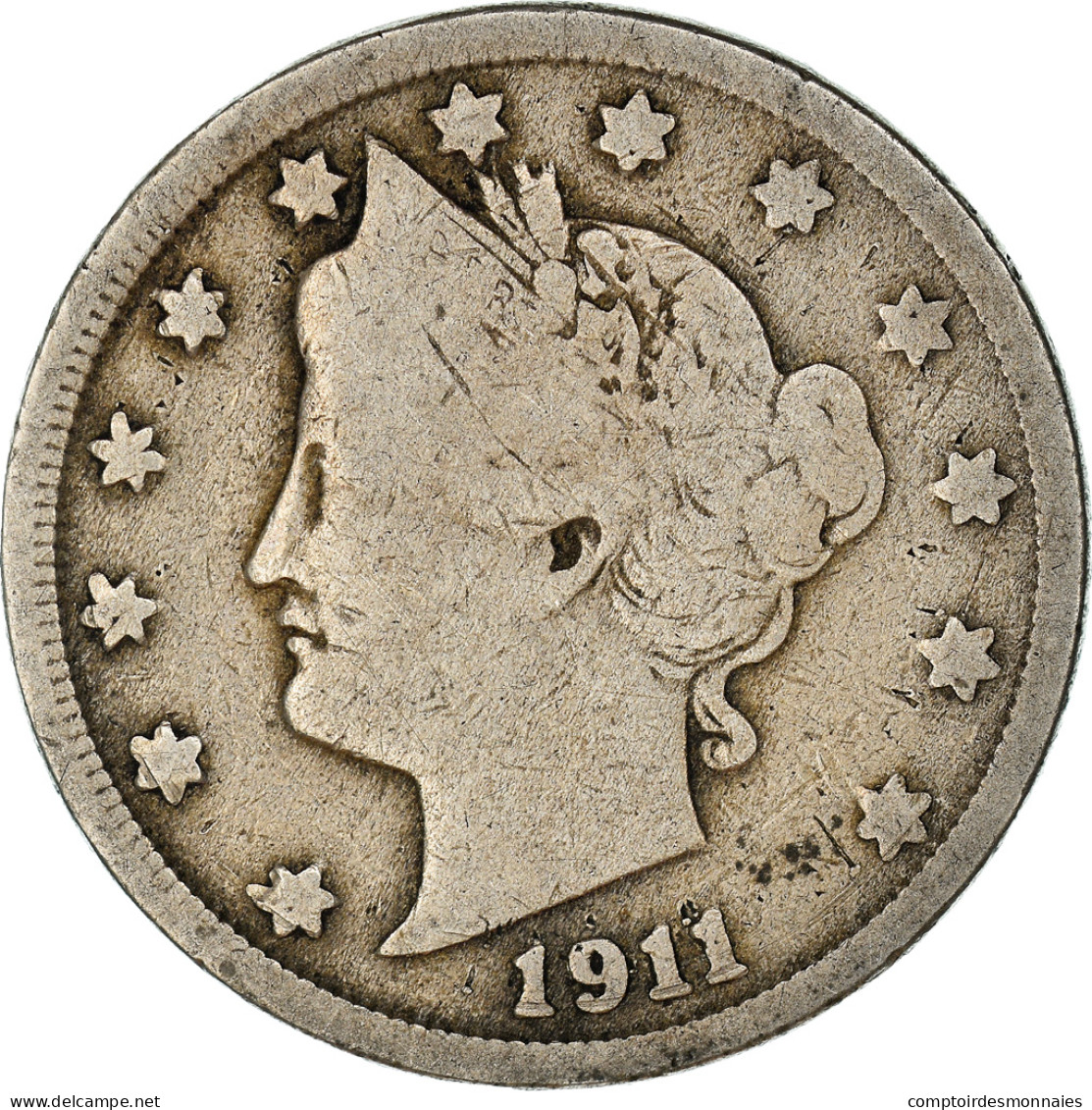 Monnaie, États-Unis, Liberty Nickel, 5 Cents, 1911, Philadelphie, TB+ - 1883-1913: Liberty (Libertà)