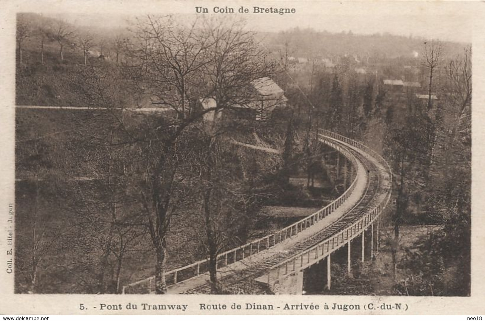 Arrivée à Jugon Pont Du Tramway Tram - Jugon-les-Lacs
