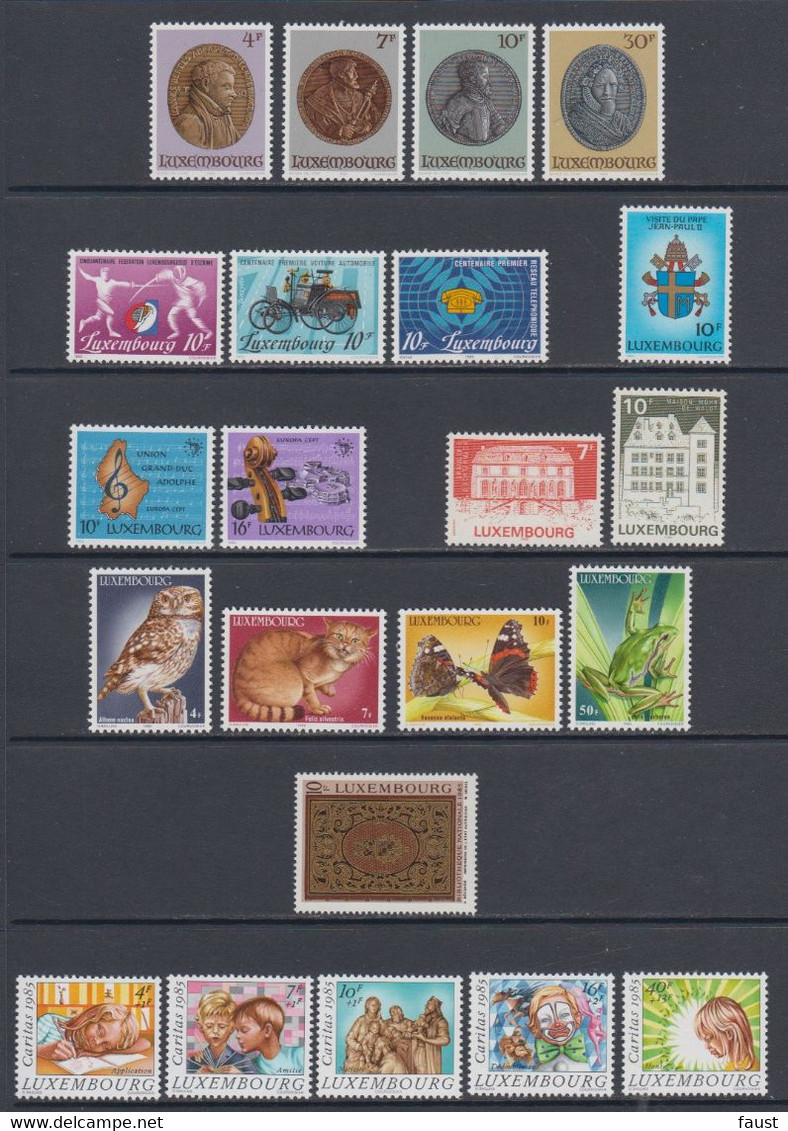 1985 ** Luxemburg (sans Charn., MNH, Postfrish) Complete   Mi  1117/42   Yv 1067/92  (26v) - Années Complètes