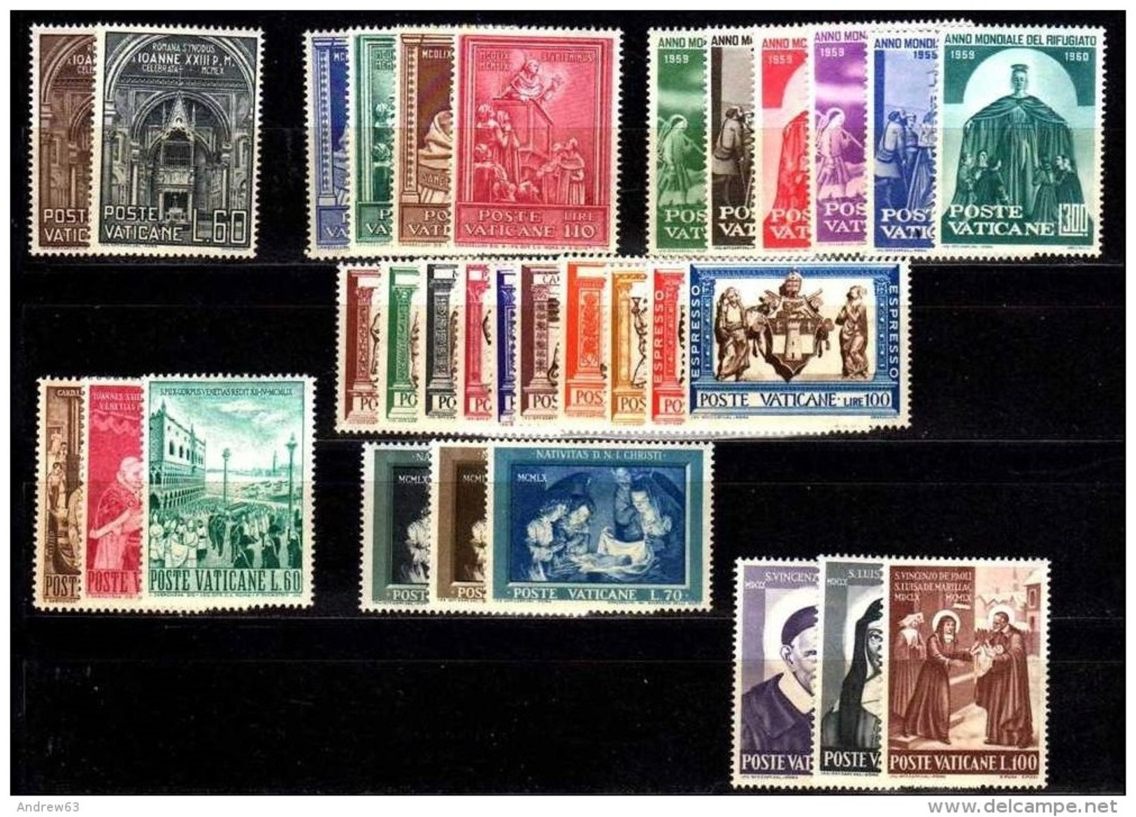 VATICANO - VATICAN - 1960 - Annata Completa - 31 Valori - Complete Year - ** MNH/VF - Annate Complete