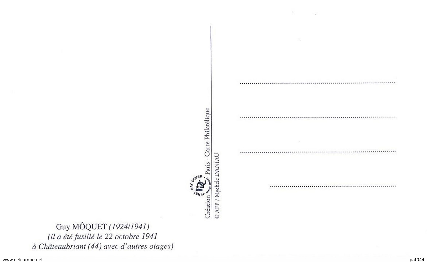 Carte Postale 1er Jour Guy Môquet, 2007 (YT 4107) - Otros & Sin Clasificación