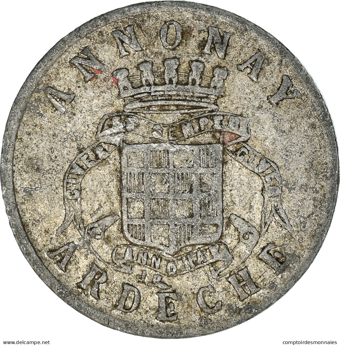 Monnaie, France, Union Commerciale Et Industrielle, Annonay, 5 Centimes, 1918 - Monétaires / De Nécessité