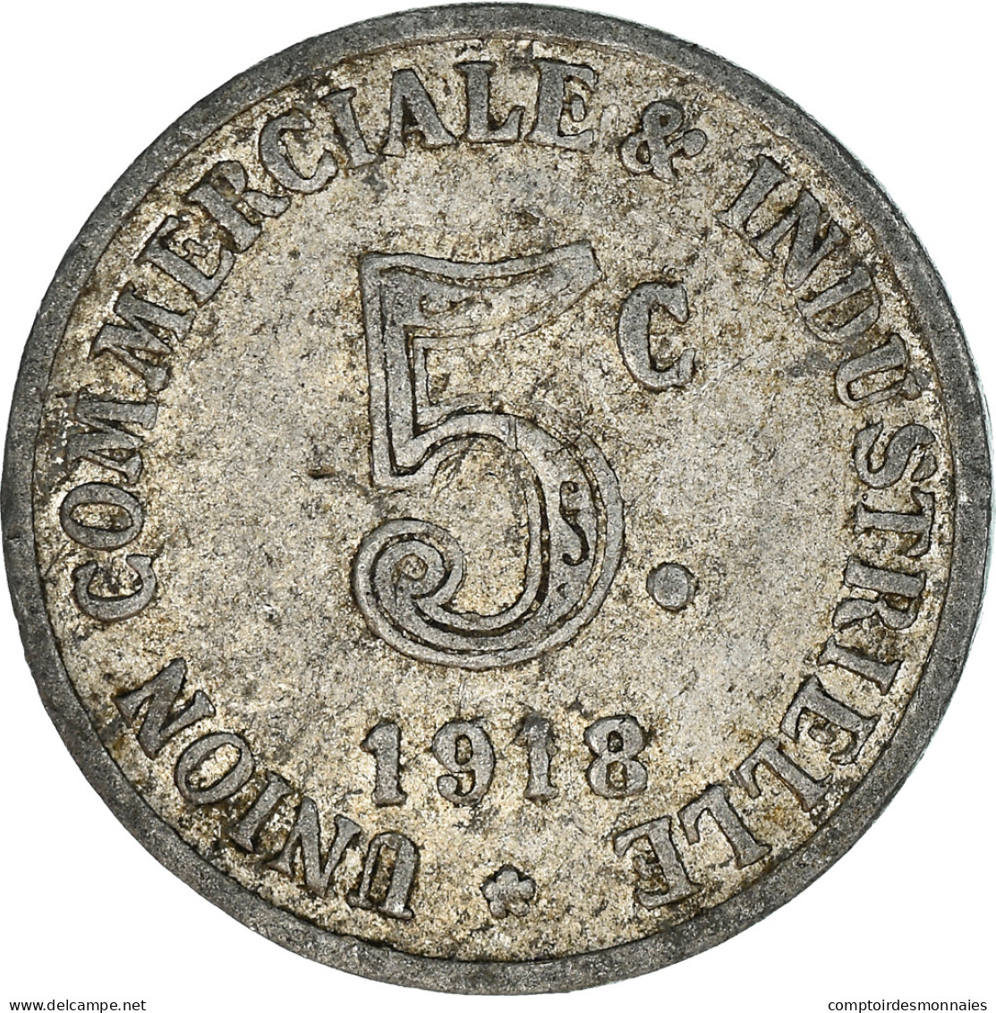 Monnaie, France, Union Commerciale Et Industrielle, Annonay, 5 Centimes, 1918 - Monétaires / De Nécessité