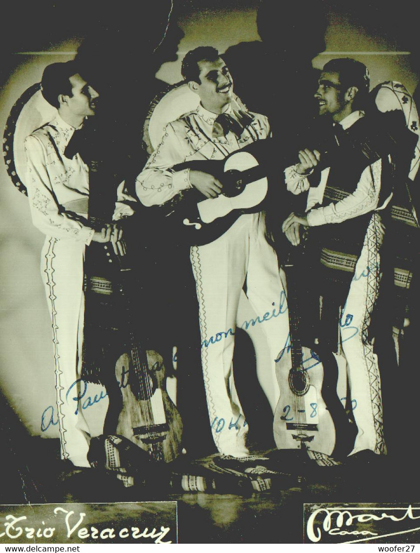 TRIO VERACRUZ   AUTOGRAPHE DEDICACE Groupe De Musicien Chanteur - Autographes