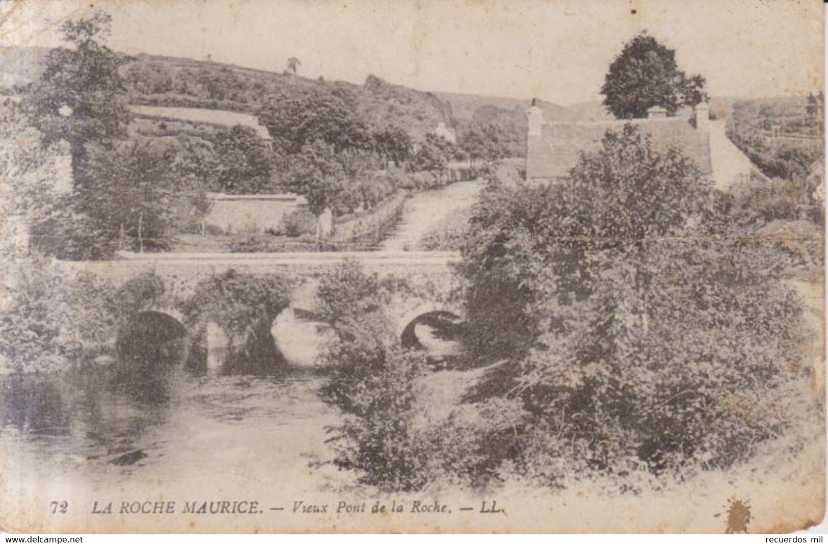 La Roche Maurice Le Vieux Pont 1919 - La Roche-Maurice