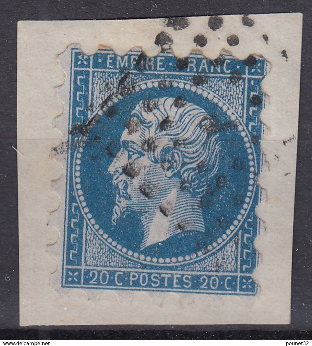 FRANCE : EMPIRE N° 14A AVEC RARE PIQUAGE SUSSE S/ FRAGMENT - 1853-1860 Napoléon III.