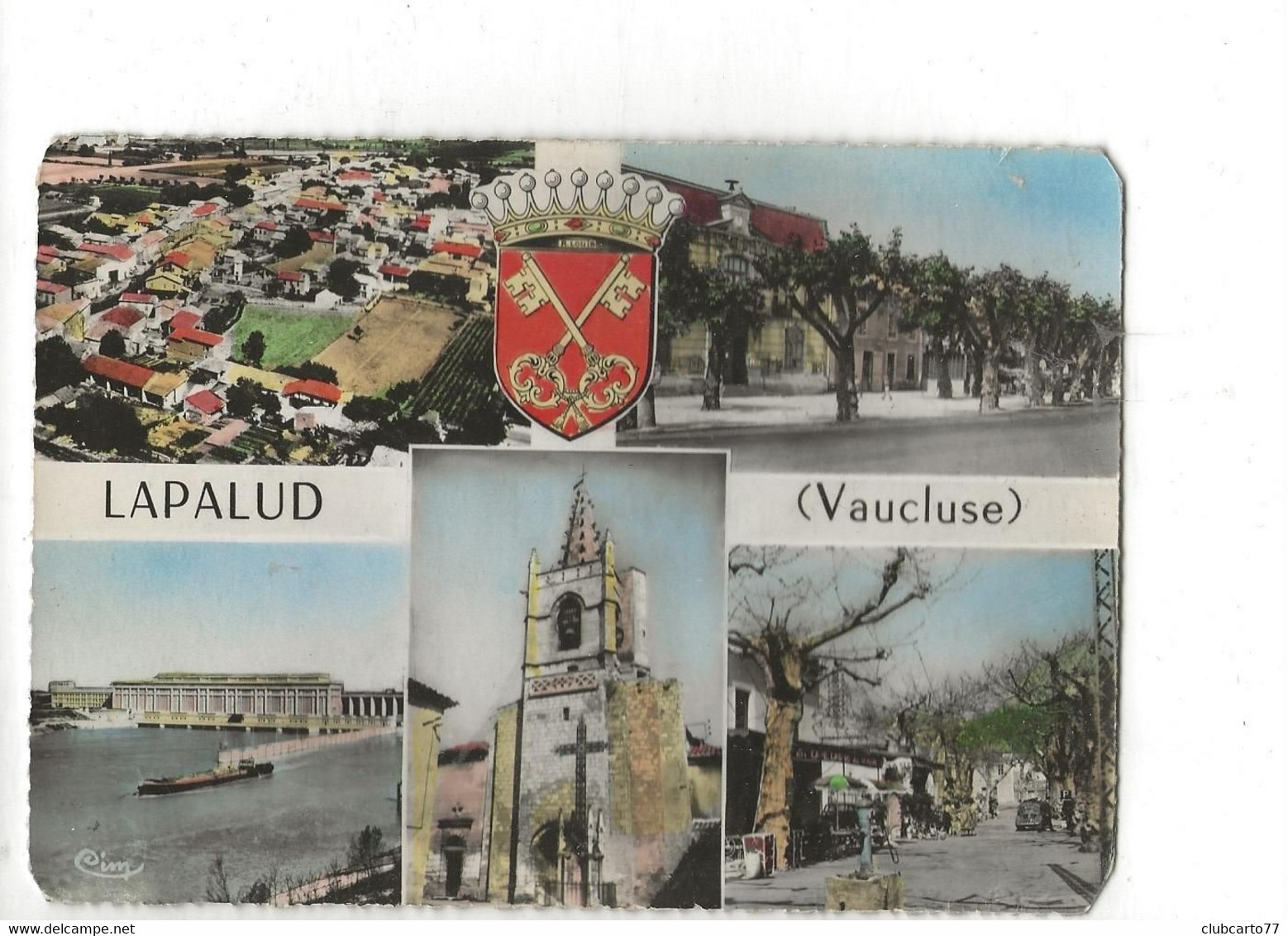 Lapalud (84) : 5 Vues Avec Blason Dont Vue Aérienne Générale En 1961 ETAT GF. - Lapalud