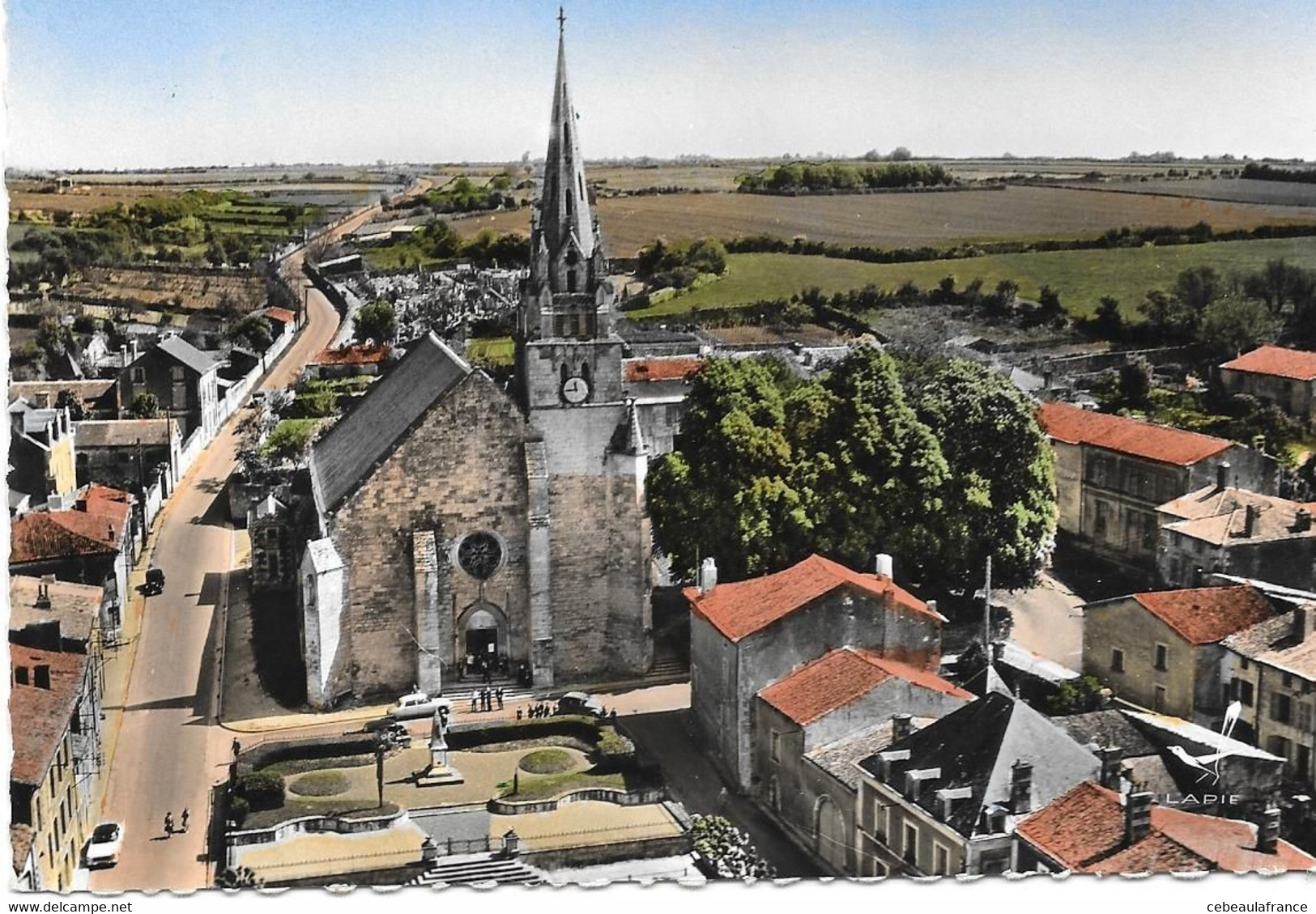 La Mothe St Heray Eglise Vue Aerienne - La Mothe Saint Heray