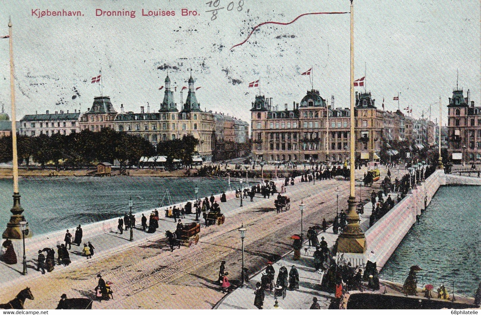 DANEMARK 1908 CARTE POSTALE DE COPENHAGUE - Covers & Documents