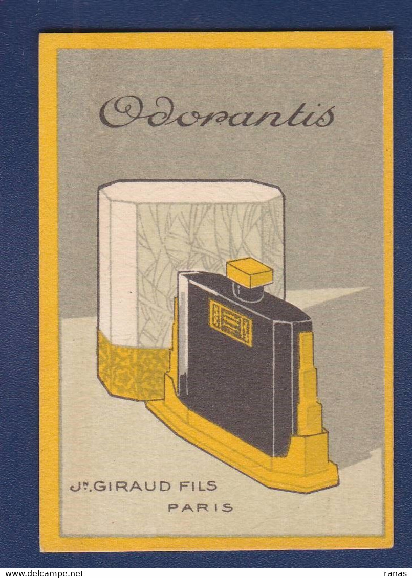 Parfum Publicité Carte Parfumée ODORANTIS Giraud - Vintage (until 1960)