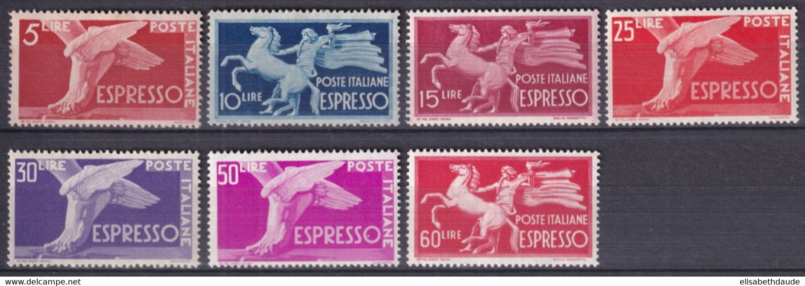 ITALIE - 1945 - EXPRES YVERT N° 27/32 * MLH - COTE = 80 EUR - Mint/hinged