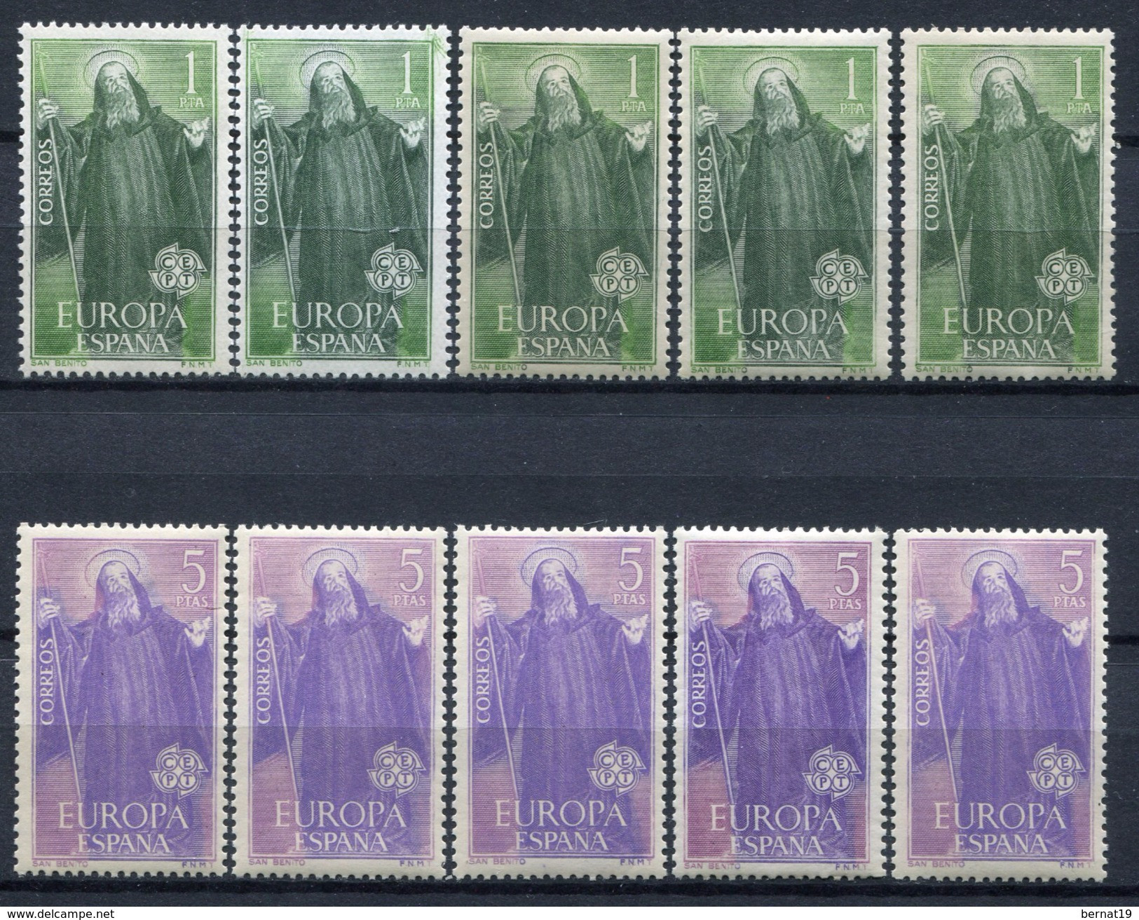 España 1965. Edifil 1675-76 X 5 ** MNH. - Hojas Completas