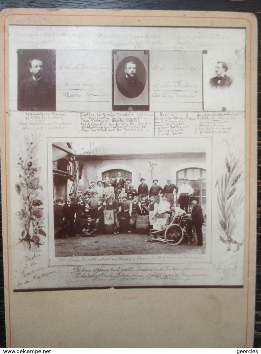 NIMES  30   BRASSERIE  DE  LA  FONTAINE   -  PATRONS  ET  PERSONNEL      TTB - Alte (vor 1900)