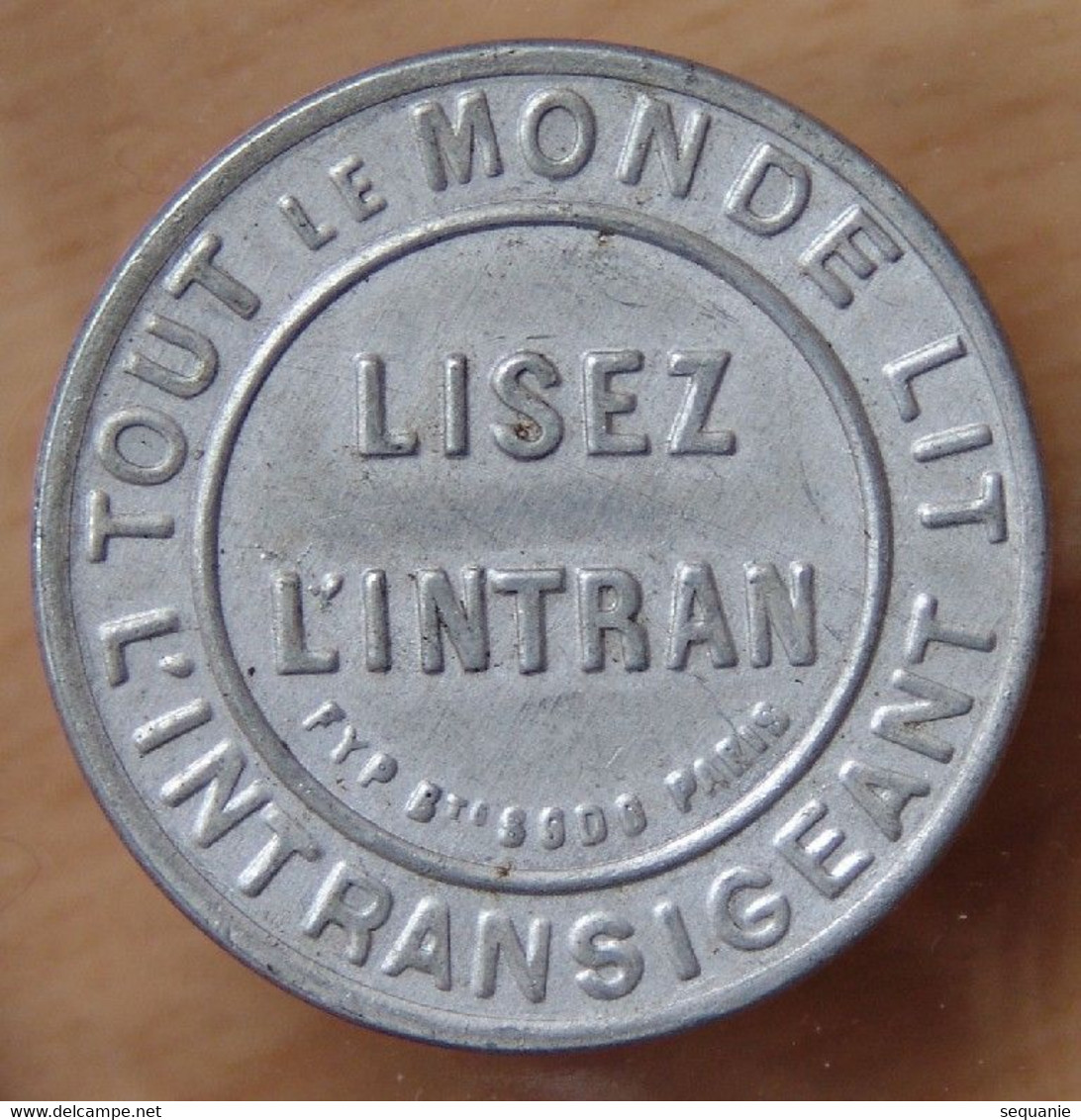 Timbre Monnaie  10 Centimes Lisez L'Intran - Monétaires / De Nécessité