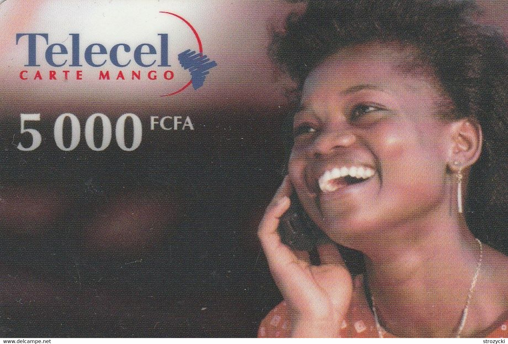 Gabon - Telecel - Girl At Phone - Gabon