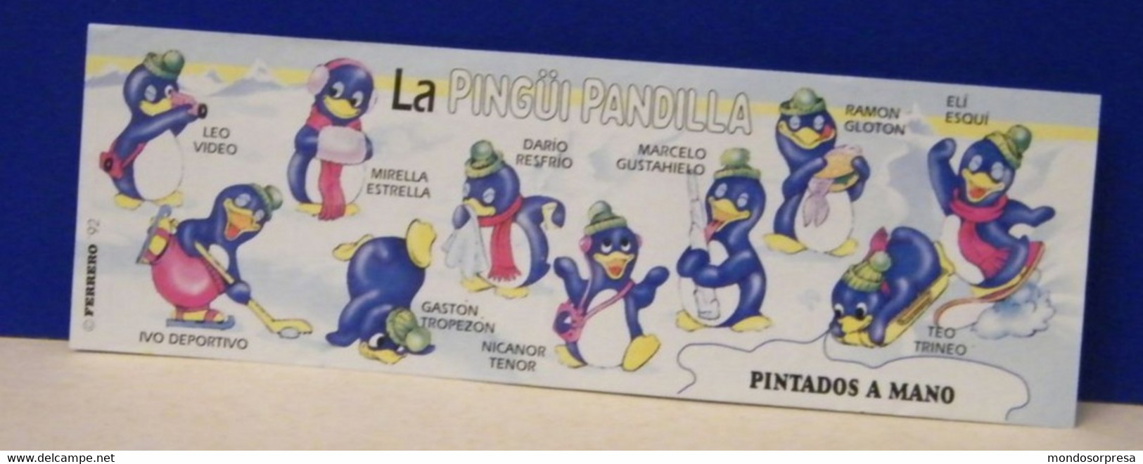 (AB64) CARTINA  KINDER FERRERO SPAGNA PORTOGALLO E-P- PINGUI PANDILLA - PINGUI NEVE - Istruzioni