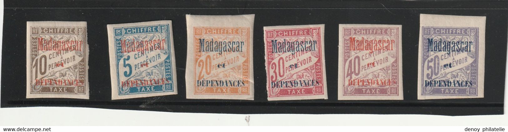 Madagascar Taxe  1 A 6 Avec Charniére * - Timbres-taxe