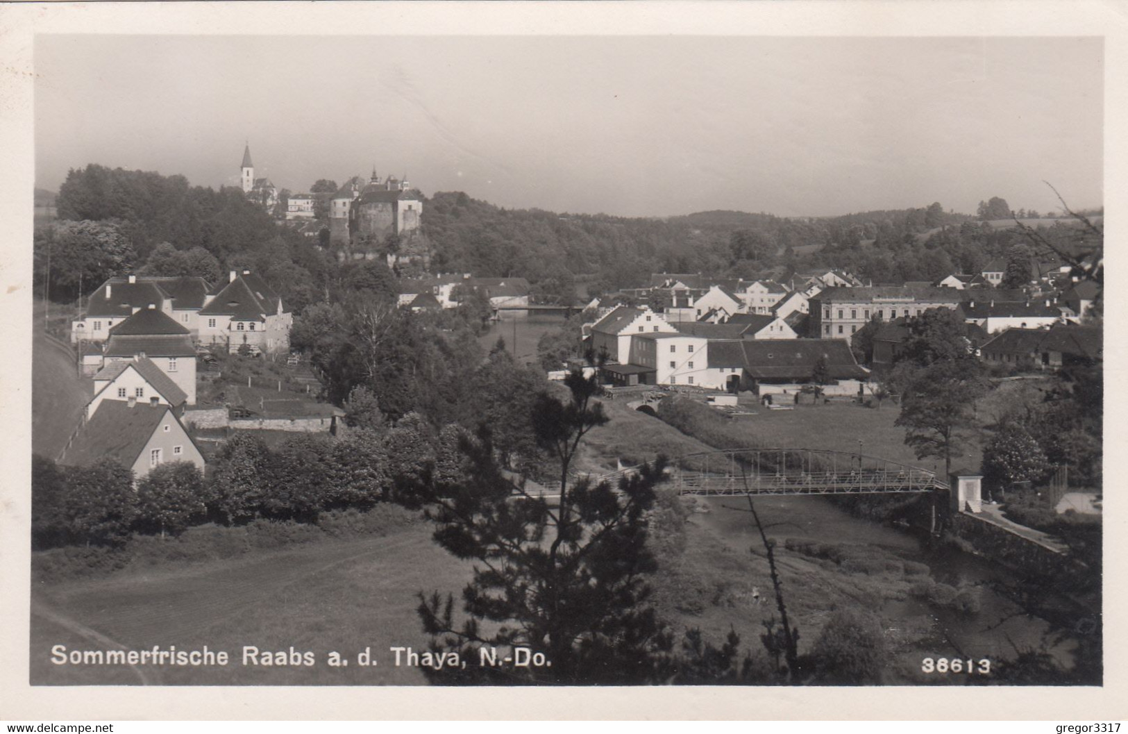 A2809) RAABS A. D. THAYA - Niederdonau - Tolle Alte HAUS DETAILS - Brücke U. KIirche Im Hintergrund ALT 1940 - Raabs An Der Thaya