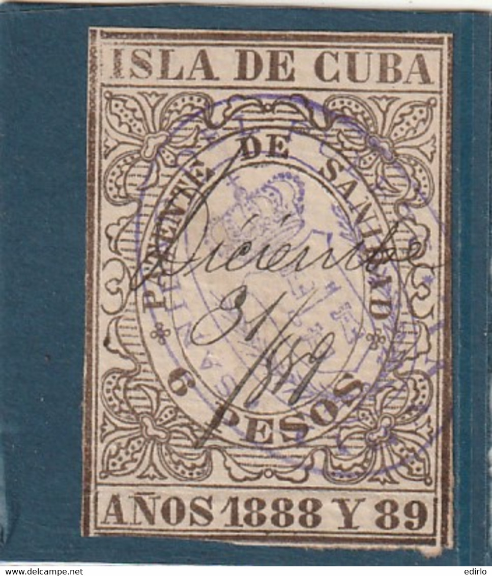///   ALLEMAGNE ///   Bienfaisance  ?? Timbre Fiscal - ?? Brevet De Santé - Isla De CUBA 1888 Y 89 Patente De Sandad - Bienfaisance