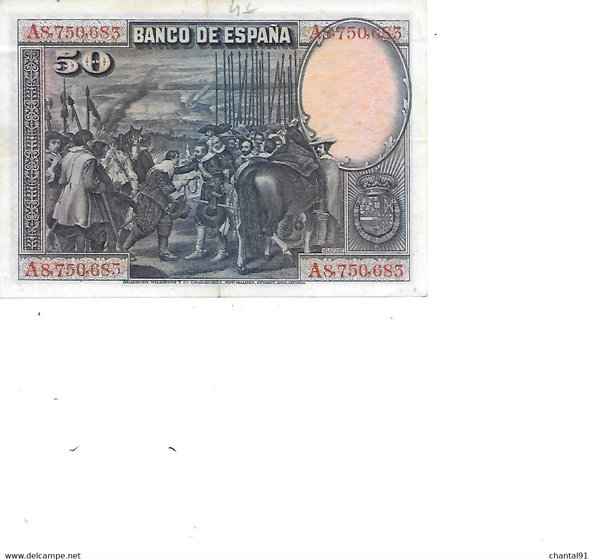 ESPAGNE BILLET 50 PESETAS - 50 Pesetas