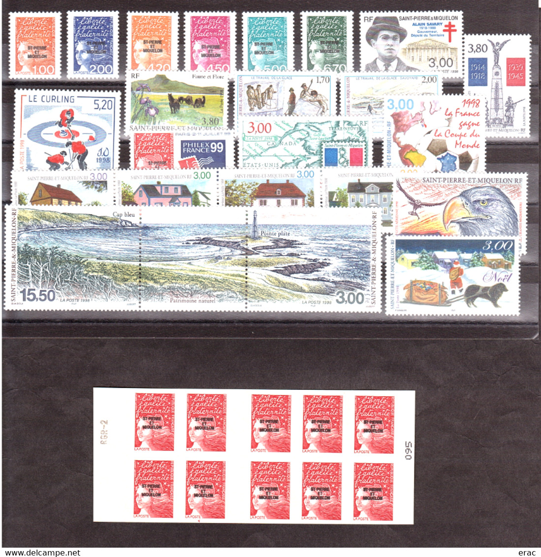 SPM - 1998 - Année Complète - Timbres N° 663 à 685 + PA 78 Et Carnet C675 - Neufs ** - Années Complètes