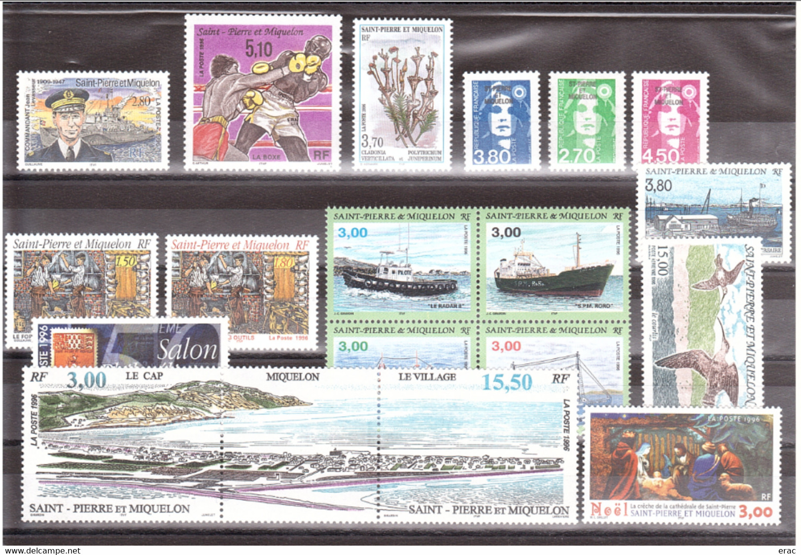 SPM - 1996 - Année Complète - Timbres N° 624 à 640A + PA 75 - Neufs ** - Full Years