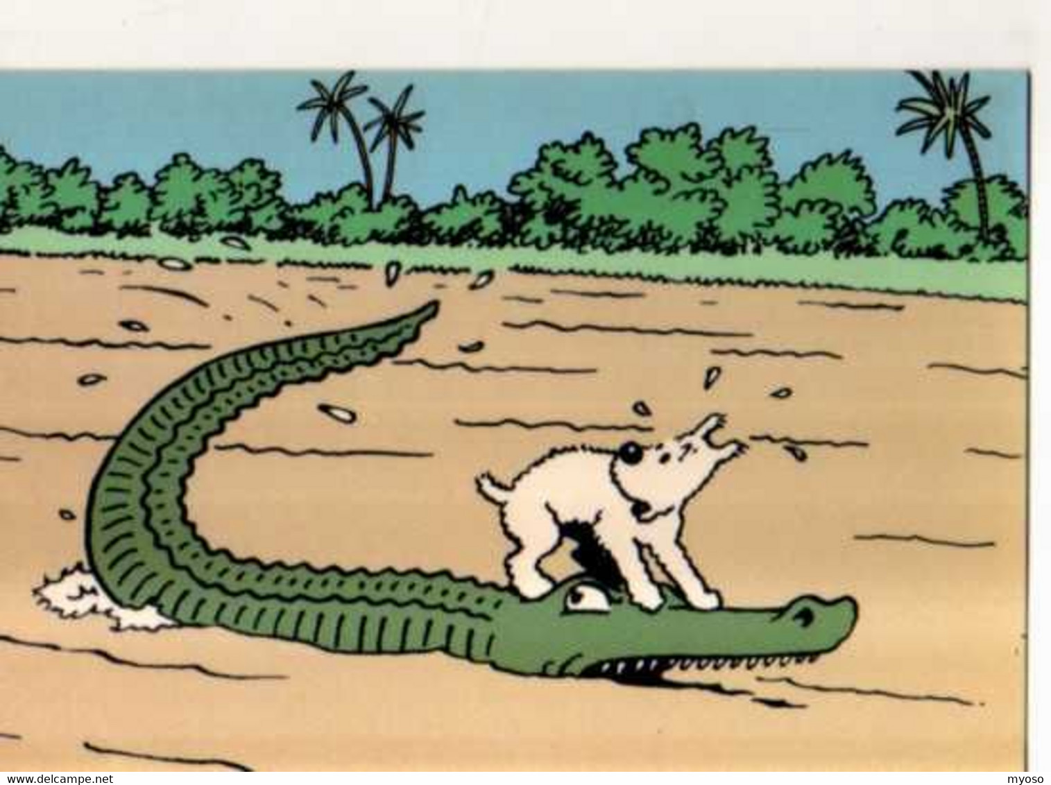 HERGE Extrait De Tintin Au Congo, Milou, Crocodile - Hergé