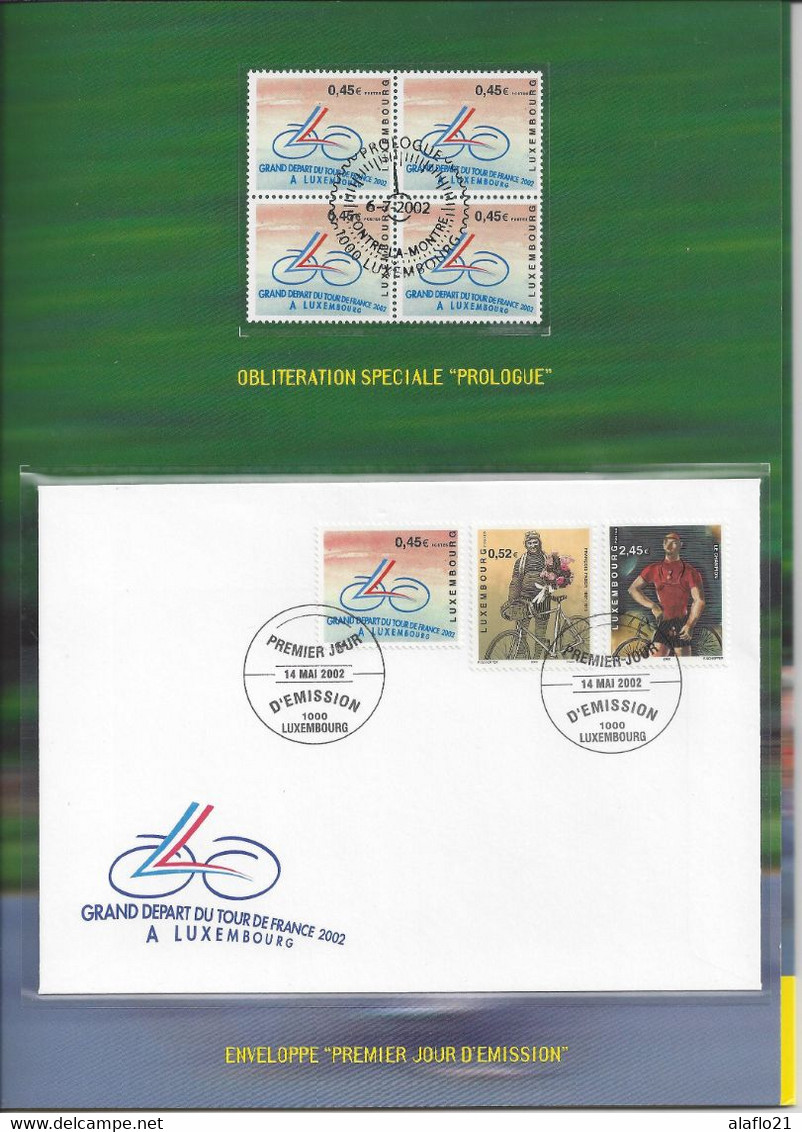 ENCART EMIS Pour DEPART TOUR De FRANCE 2002 à LUXEMBOURG -  6 Scans - Covers & Documents