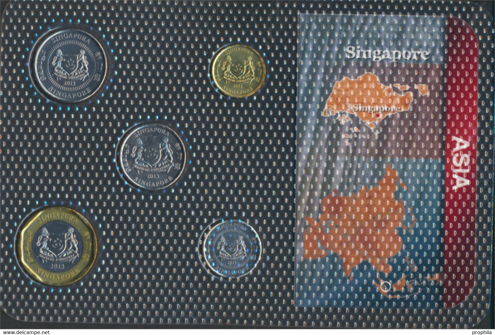 Singapur Stgl./unzirkuliert Kursmünzen Stgl./unzirkuliert Ab 2013 5 Cents Bis 1 Dollar (9664387 - Singapour