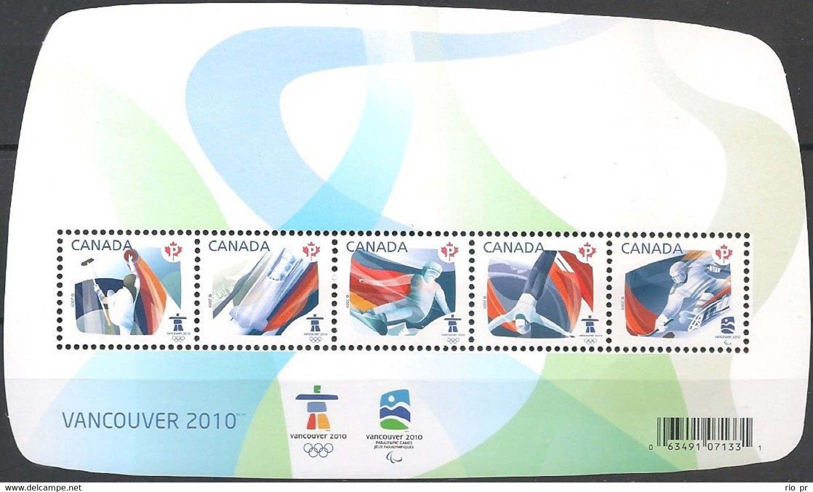 CANADA - SOUVENIR SHEET VANCOUVER'2010 WINTER OLYMPIC AND PARALYMPIC GAMES (1st ISSUE) 2009 - MNH - Winter 2010: Vancouver