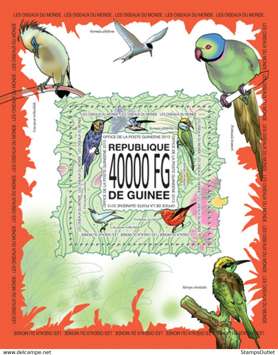 Guinea 2013 MNH - BIRDS. Yvert&Tellier Code: 1592  |  Michel Code: 10084 / Bl.2297 - Guinea (1958-...)