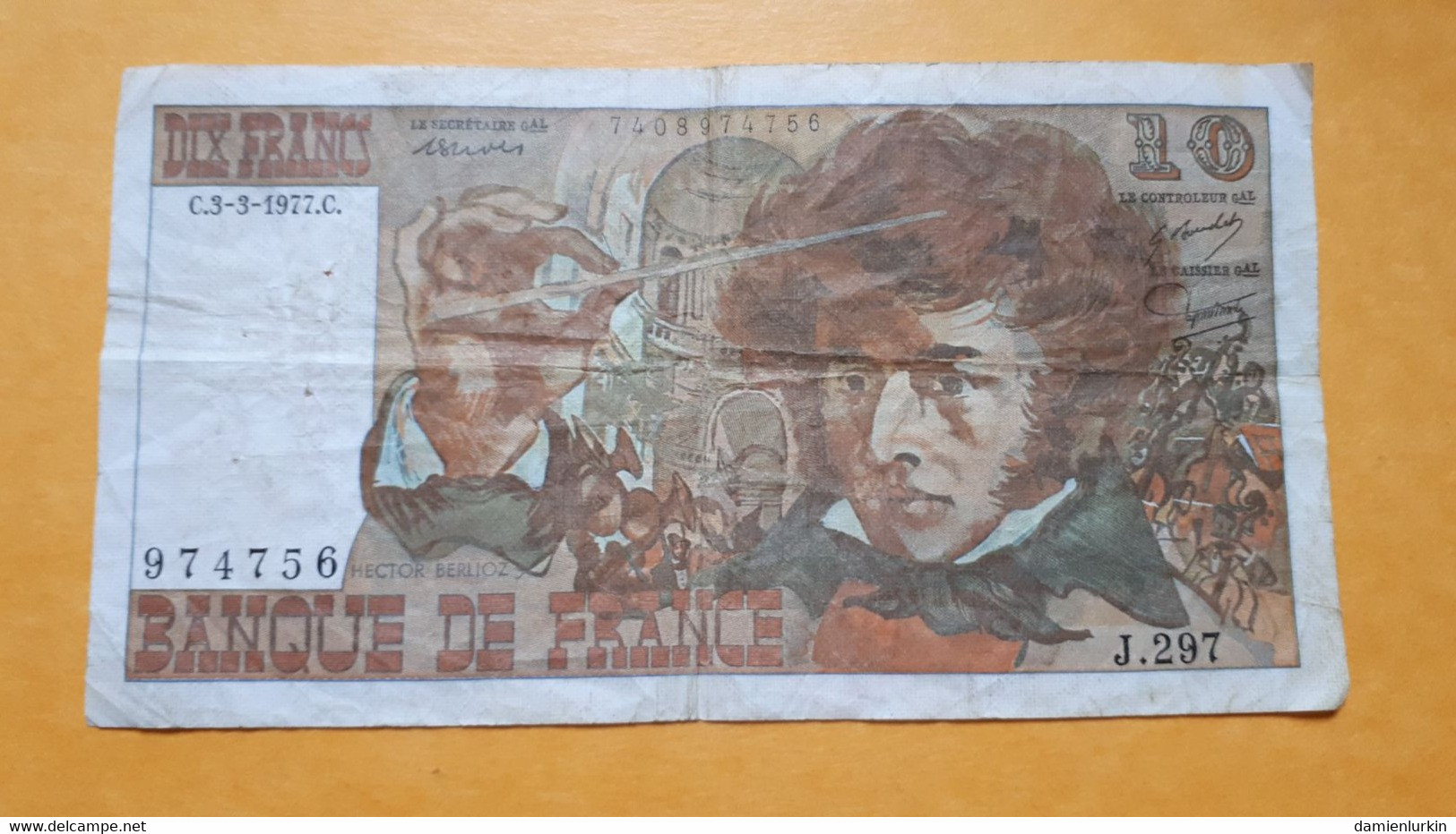 FRANCE BERLIOZ 10 FRANCS C.3-3-1977.C  P-150c.6 - 10 F 1972-1978 ''Berlioz''