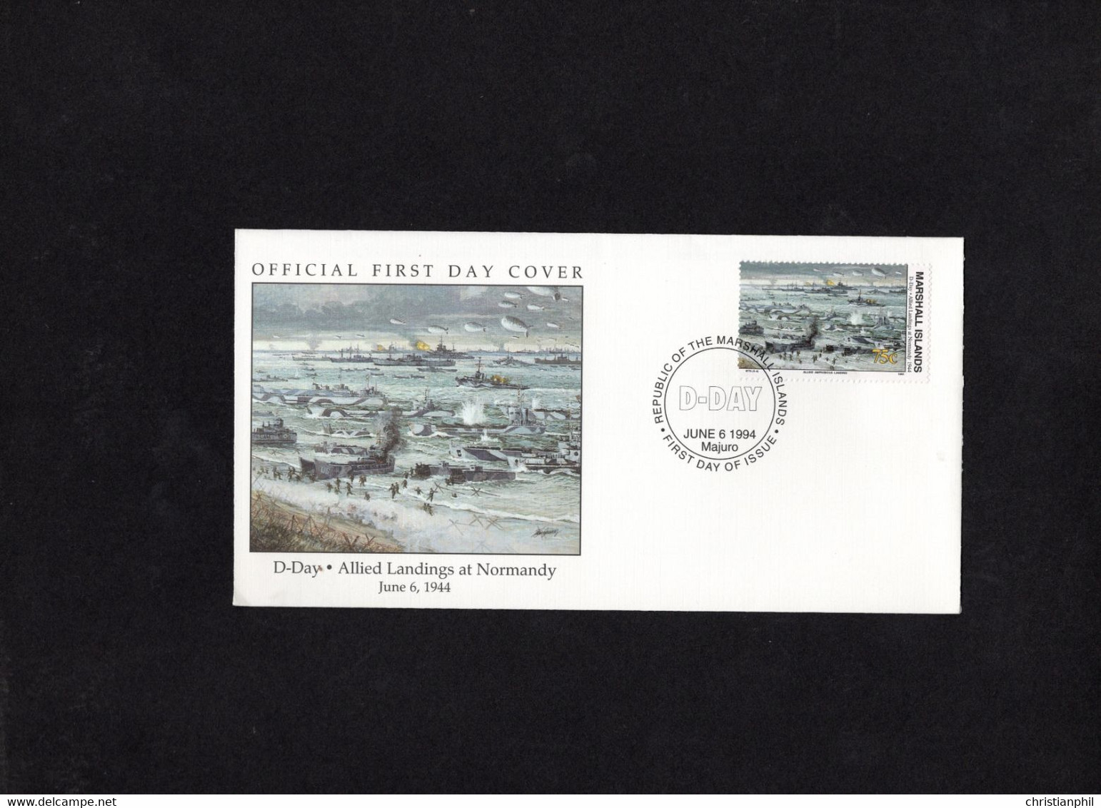 ENVELOPPE OFFICIAL FIRST DAY COVER DU 6 JUIN 1944 ( D-DAY) - Cartes-maximum