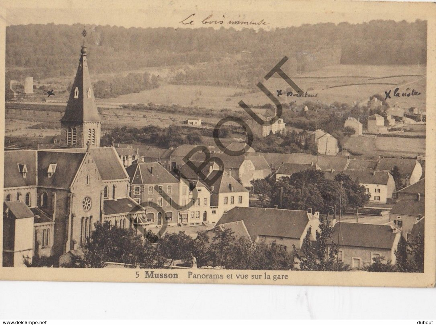 Postkaart-Carte Postale - MUSSON - Panorama Et Vue Sur La Gare (C1316) - Musson