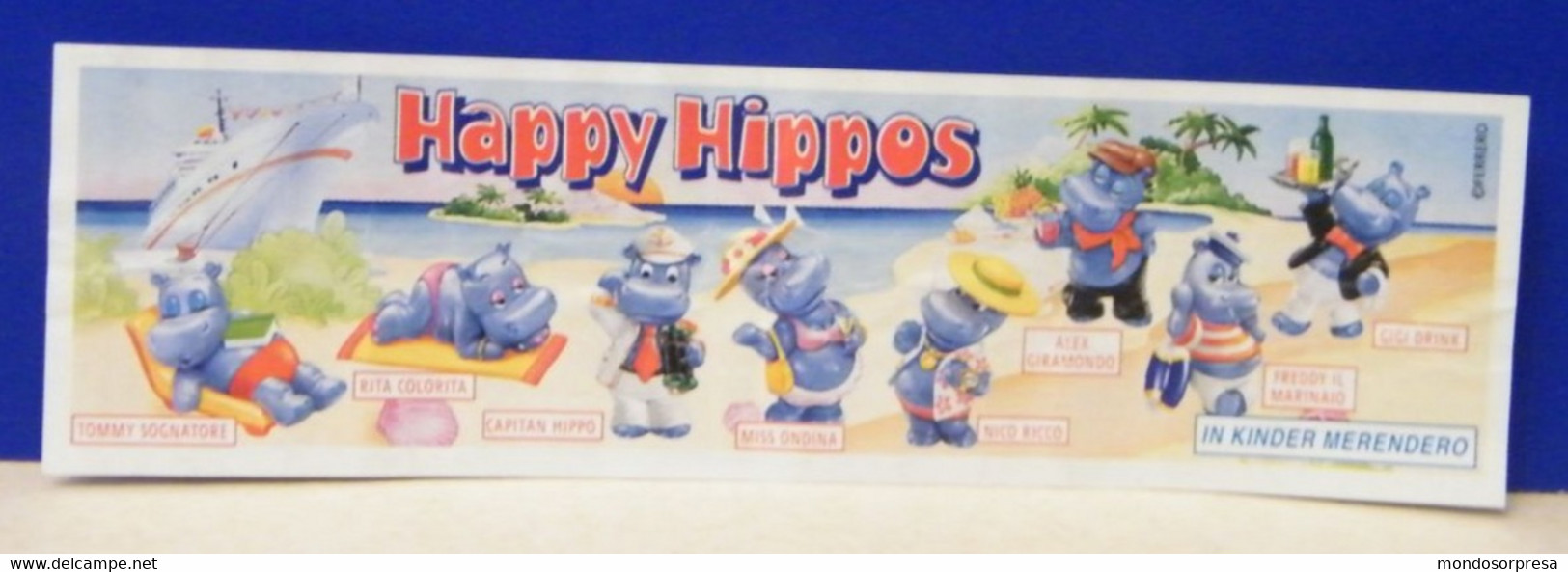 (AB82) CARTINA  KINDER FERRERO ITALIA - HAPPY HIPPOS CROCIERA - Istruzioni