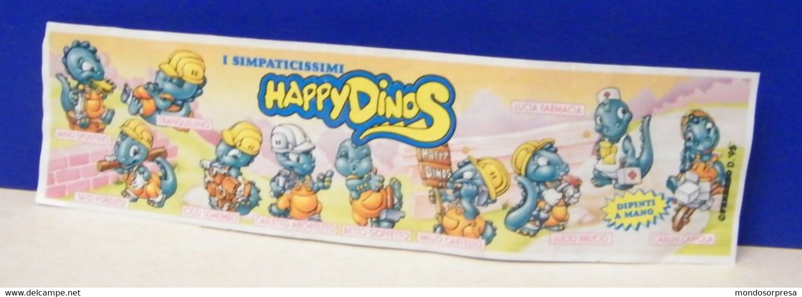 (AB86) CARTINA  KINDER FERRERO ITALIA - HAPPY DINOS - CICO SGHEMBO - Istruzioni