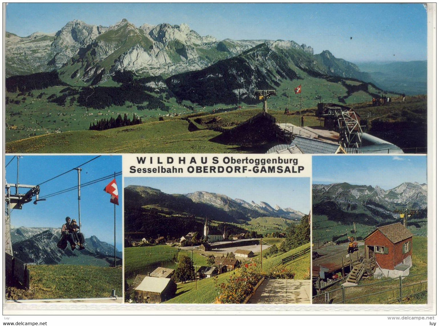 WILDHAUS - OBERTOGGENBURG, Sesselbahn Oberdorf - Gamsalp, Mehrbildkarte , Nice Stamp - Wildhaus-Alt Sankt Johann